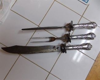 Carving Set w/Sterling Handles