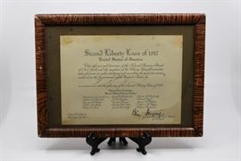 Second Liberty Loan of 1917 Commendation Letter https://ctbids.com/#!/description/share/101308