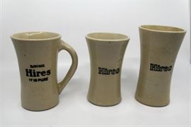 Trio of Antique Ceramic Hires Root Beer Mugs https://ctbids.com/#!/description/share/101312