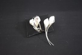 Vintage 925 Sterling Stuart Nye Cuff Bracelet and Broach Set https://ctbids.com/#!/description/share/101320