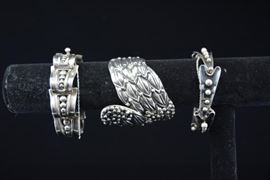 Vintage Sterling Bracelet Trio
