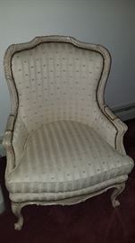 Pair of French Provincial upholstered chairs