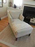 Custom Chase Lounge with additional slip cover in hues of yellow