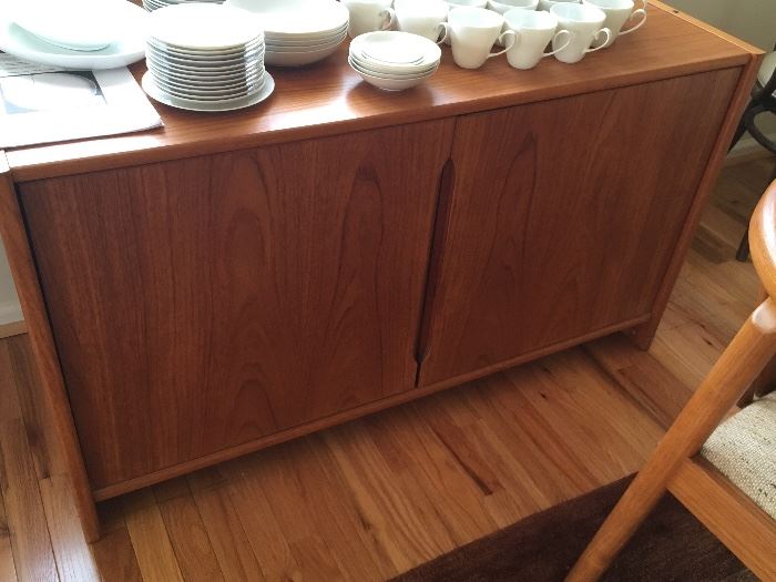 Mid-century Teak Sideboard with pair of doors at front.