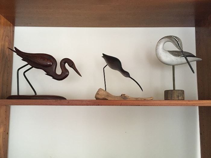 Assortment of Carved Shore Birds