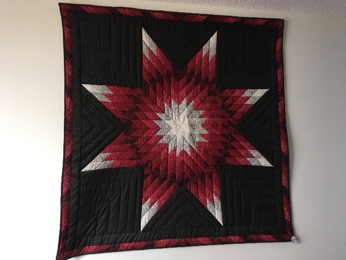 Large square handmade Star Quilt