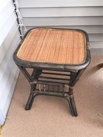 Pair of matching Side Tables with woven tops