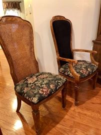 Six Chairs- 4 Side Chairs, 2 Armchairs 