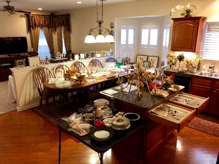 Kitchen is loaded with housewares, kitchenware, cooking items, serving pieces galore!