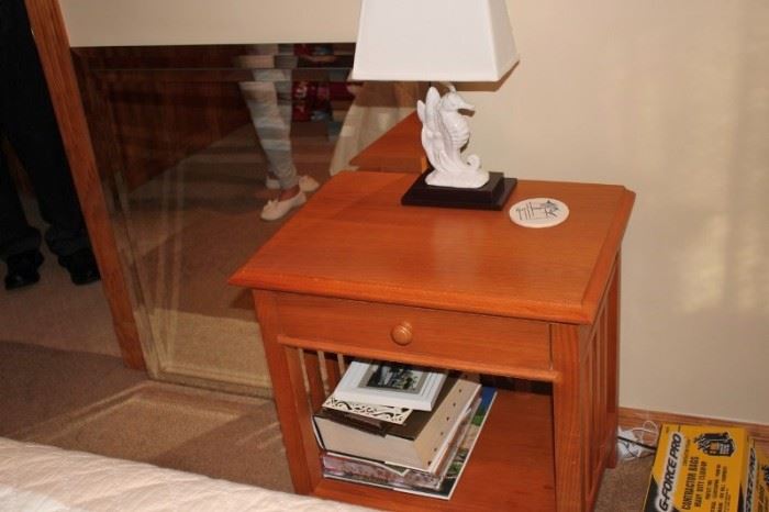 Side Table and Lamp