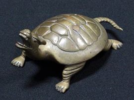 Pewter Eagle By Hudson, 6" x 4.5", Brass Dragon Turtle Paperweight, 3" x 5", Embellished Wood Cross, 3.5" x 4", Golf Classic Trinket Dish And More