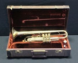 Vintage Olds Recording Trumpet With Hard Case, Paperwork And Mouthpiece