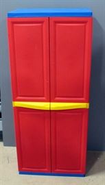 BB MIDI Plastic 4-Tier Storage Cabinet, 59.5"H x 25.5"W x 17.5"D