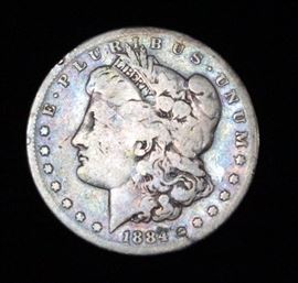 1884 S Morgan Silver Dollar