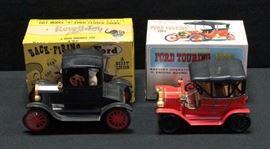 Revell Toys Dizzy Lizzy Back-Firing Old Time Ford Toy And T.T Battery Operated Classic Car Series Ford Touring 1909 Both With Original Boxes