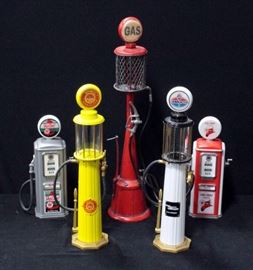 Metal/Die Cast Gas Pump Replicas, Qty 5