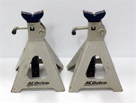 Pair Of AC Delco 6-Ton Car Stands And Engine Dolly/Stand