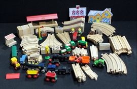 Brio Train Set Polar Express And Curious George Train Cars Wooden Track Bridge And More Made In Sweden