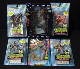 McFarlane's Toys Spawn, Malebolgia, Ninja Spawn, Cosmic Angela, Tiffany, The Villator II And Spawn II