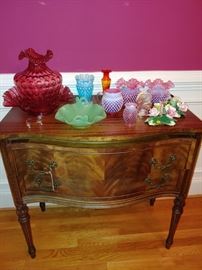 Fenton Glass/Antique Furniture