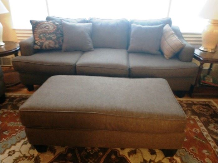 Couch and Ottoman (Fusion Furniture, Inc. Made in USA)