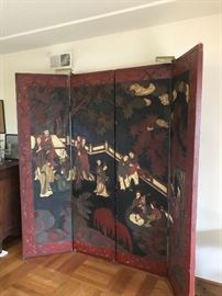 Nice antique 4 panel Chinese screen.