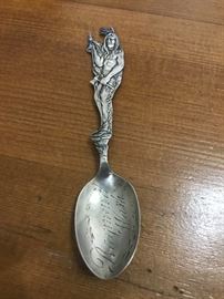 Indian Figural double sided collector spoon!  Nice.