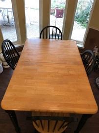 Farmhouse Kitchen Table with Four Chairs