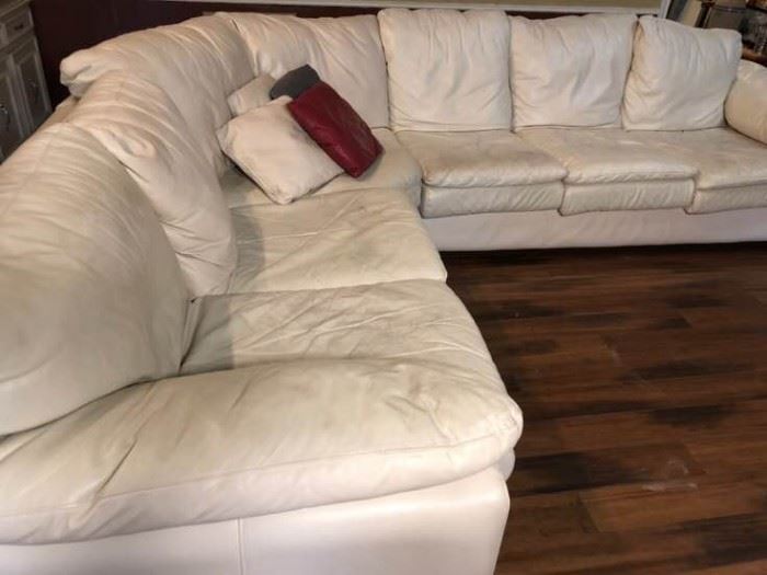 ThreePiece Leather Sectional Sofa