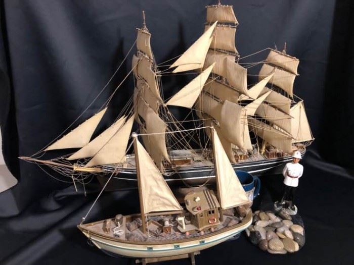 Vintage Miniature Ship Models Cutty Sark