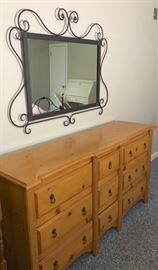 Dresser, wrought mirror