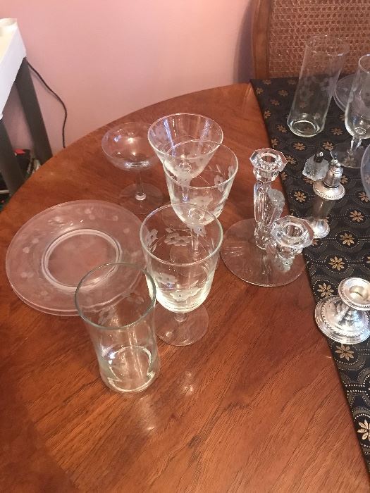 Large Collection Of Cut Glass Stemware ~ 5 Sizes ~ 61 Pieces ~ BEAUTIFUL SET