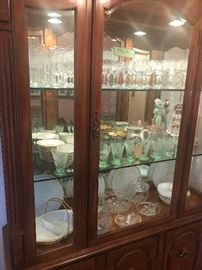 Vintage Thomasville Lighted China Display Cabinet