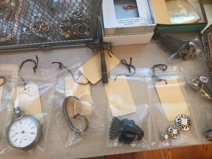 Assorted Costume Jewelry ~ Some Sterling ~ Vintage And Newer