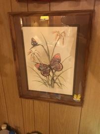 Vintage Butterfly Framed Print