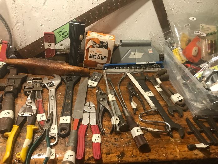 Assorted Tools ~ Vises, Hammers, Pliers, Screwdrivers, Wrenches...
