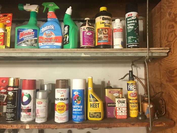 Various Household And Garden Chemicals And Cleaners