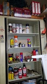 Garage Stuff in Cabinet that is two sided and rotates