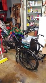 Wheel Chair & Bike Cabinet in the back which rotates when foot lever is pressed and manually turned by hand