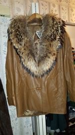 Fox & Leather Ladies Coat