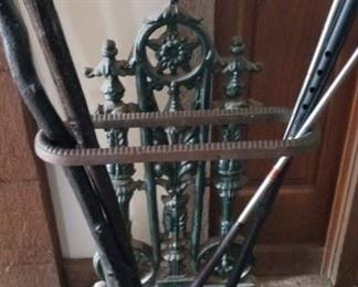 Antique Cast Iron Cane Stand