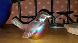 Fenton signed Carnival Glass Bird
