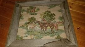 Horse Quilt Barnwood framed