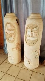 Pair of signed Zuni Pueblo  vases