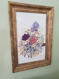 Framed floral print