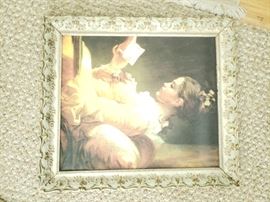 Jean Honore Fragonard's A Young Girl Reading framed print