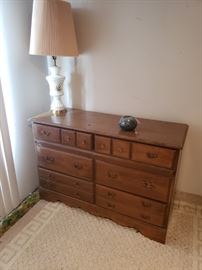 Vintage dresser, lamp
