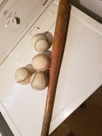 Vintage Louisville Slugger; softballs