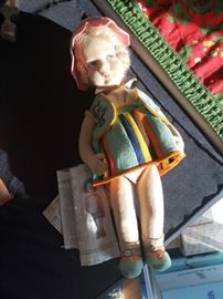 Beautiful felt doll from Germany around 1930s.