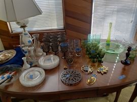 Dishes, silver, more